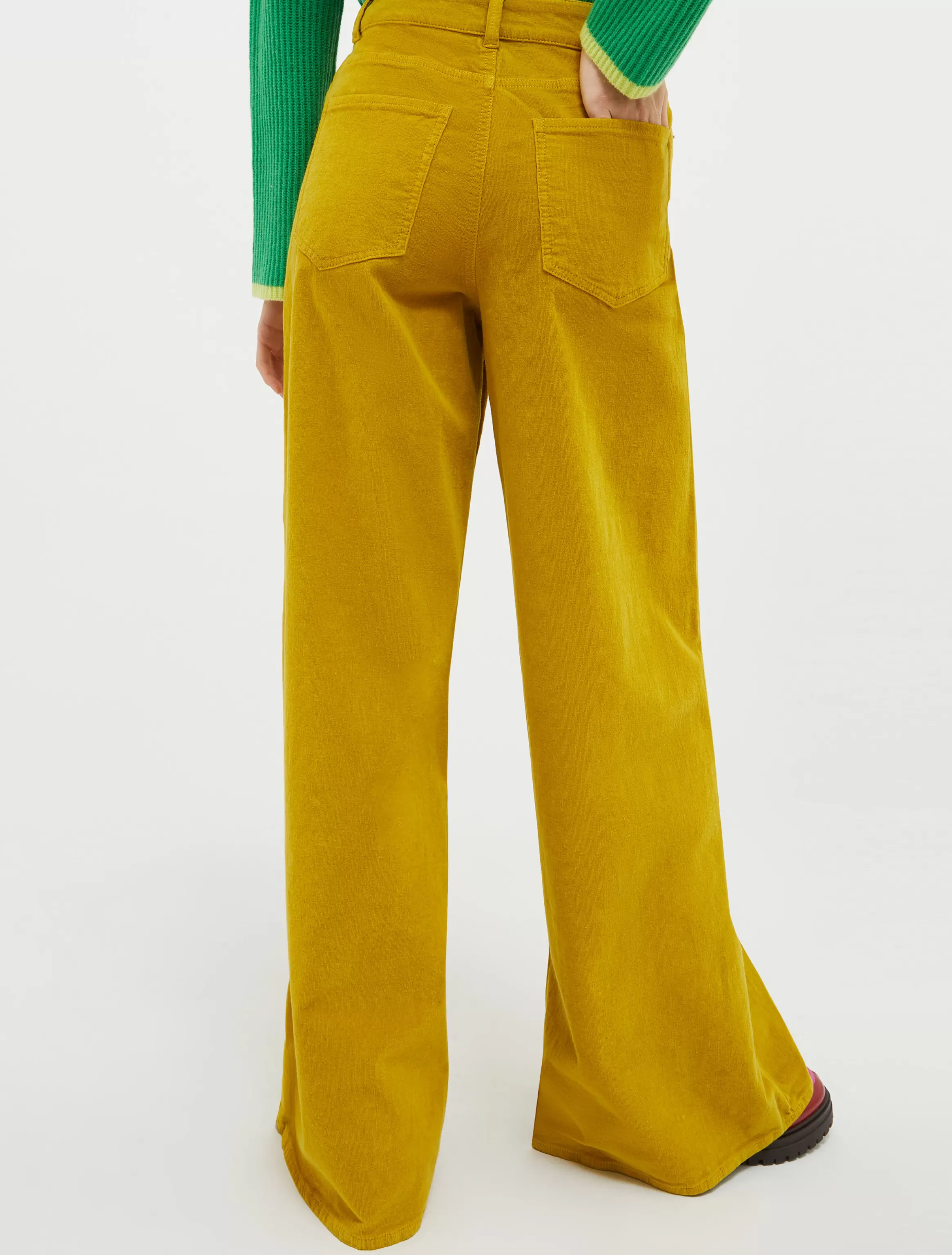 Velvet palazzo trousers*Max&Co Cheap