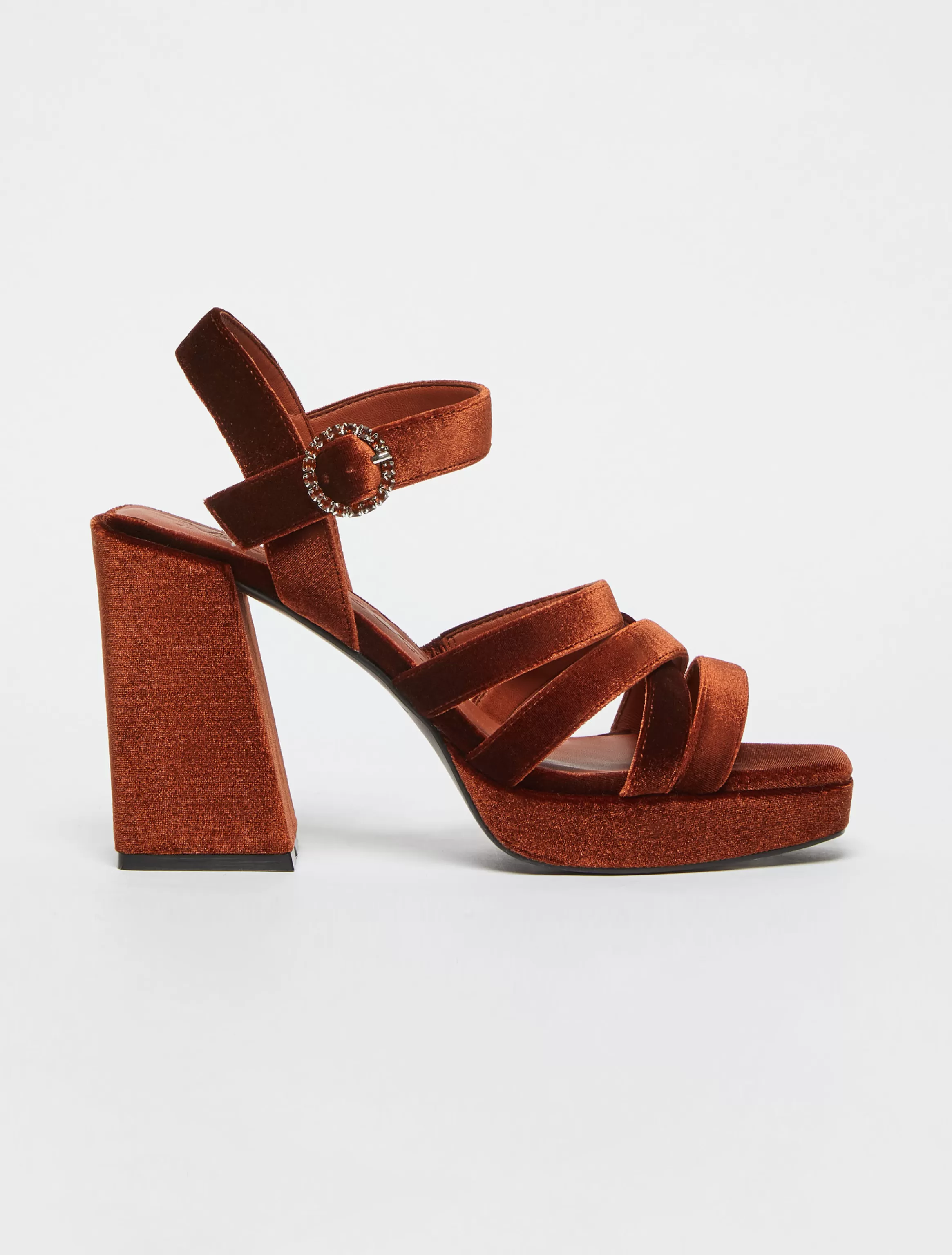 Velvet platform sandals*Max&Co Online