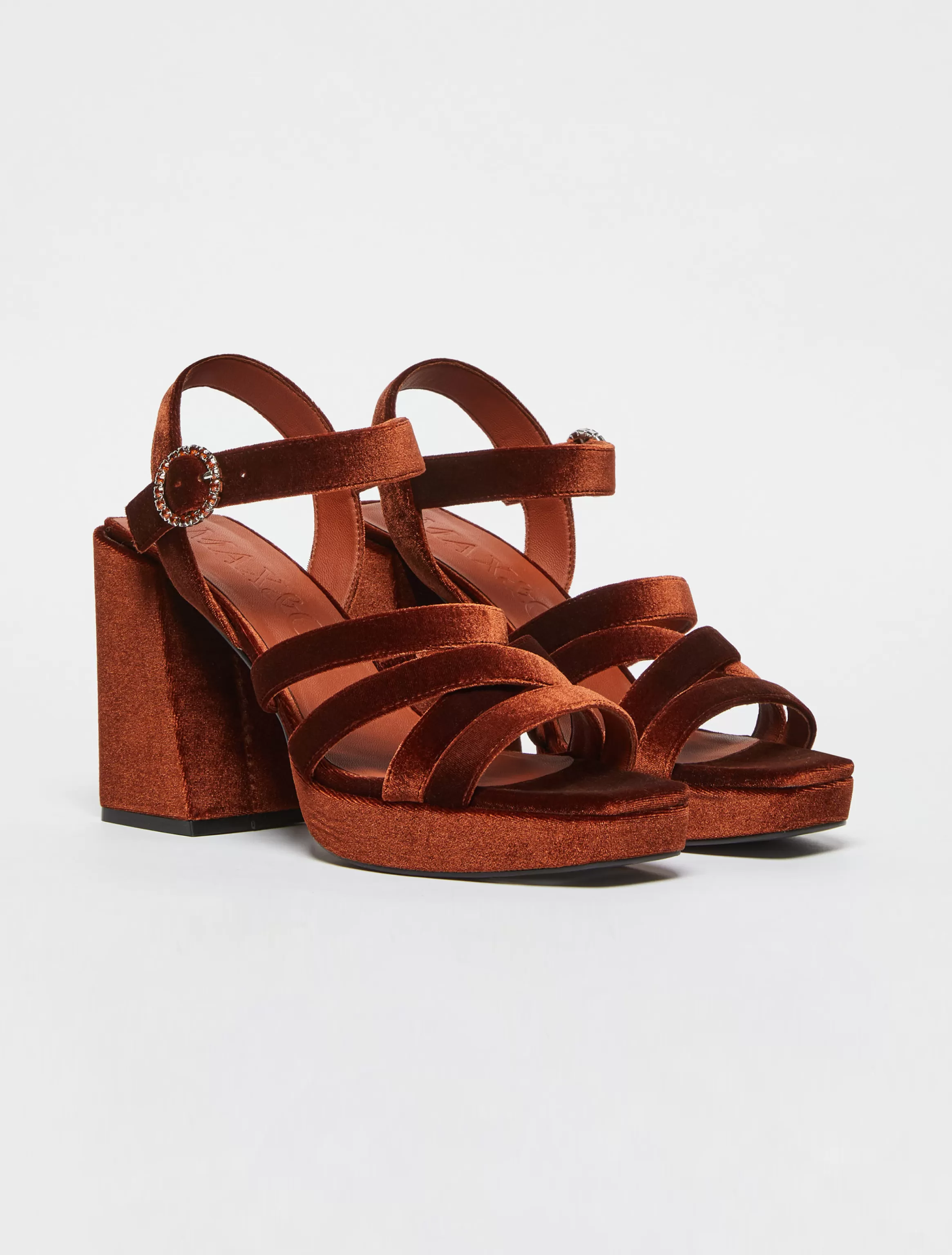 Velvet platform sandals*Max&Co Online