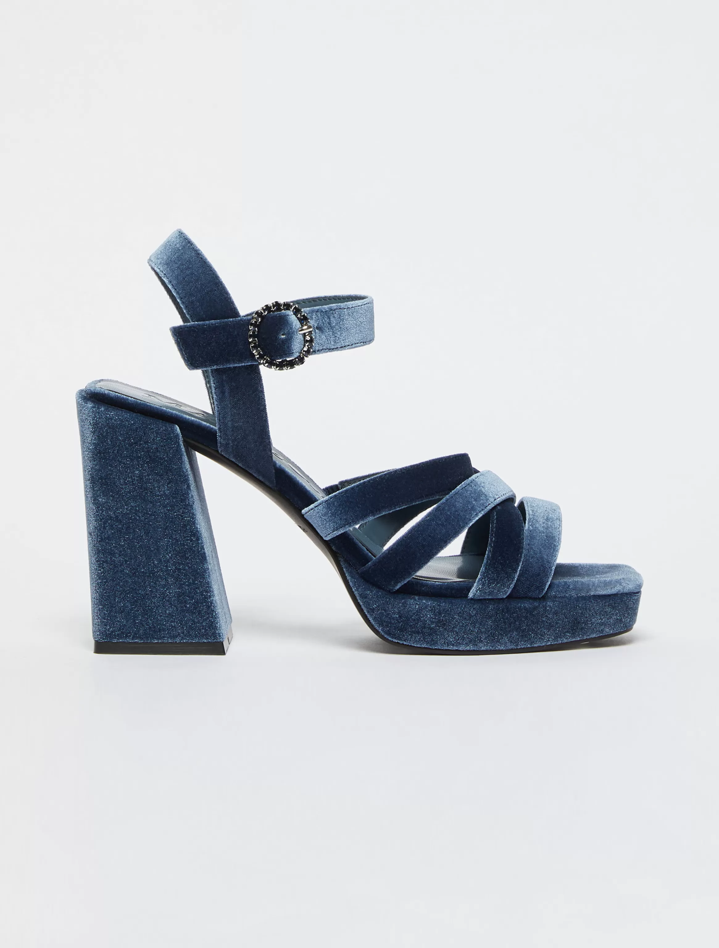 Velvet platform sandals*Max&Co New