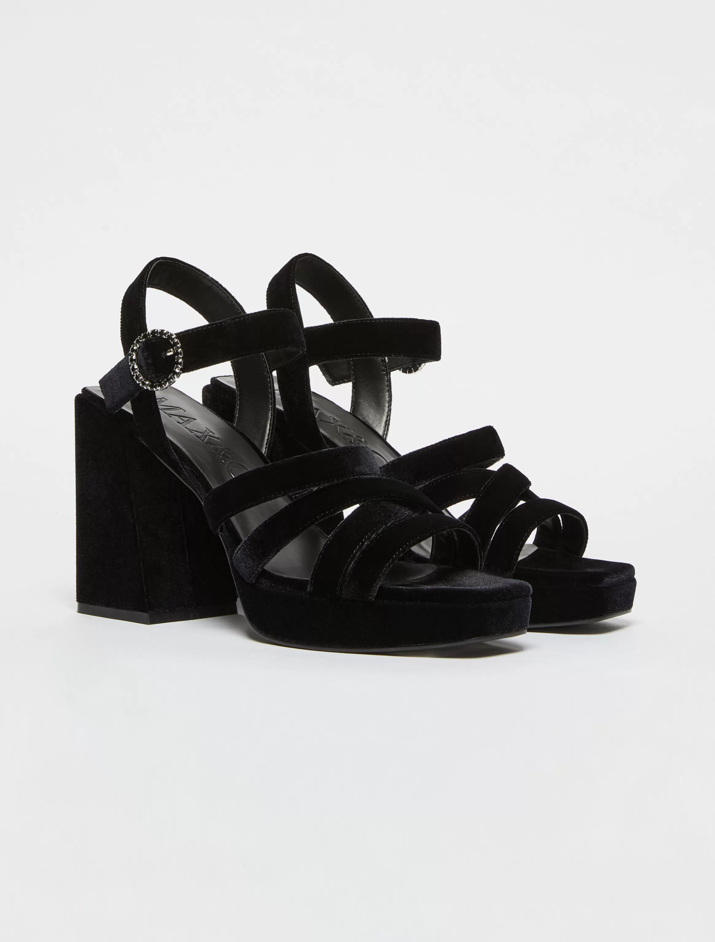 Velvet platform sandals*Max&Co Flash Sale