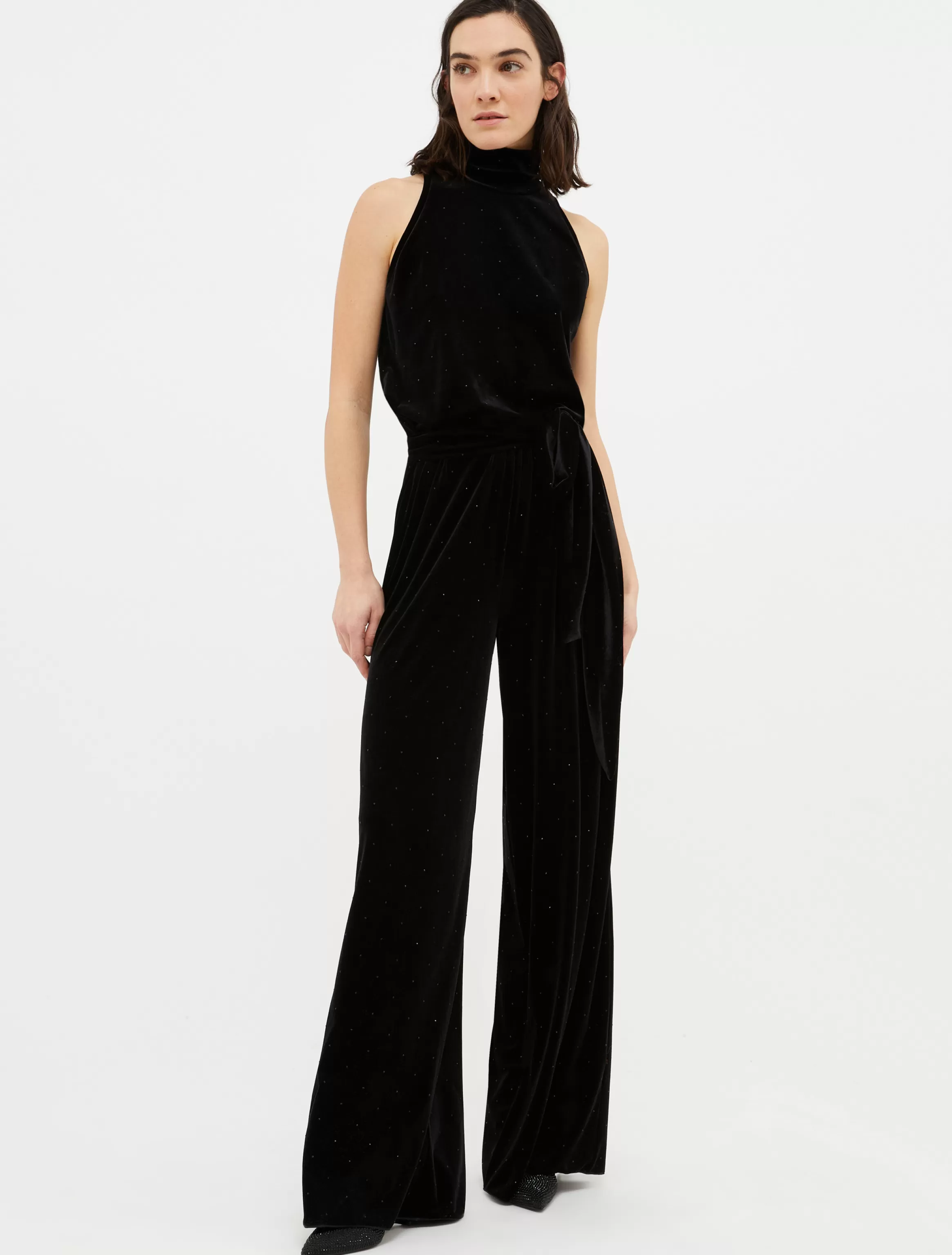 Velvet-jersey jumpsuit*Max&Co Cheap