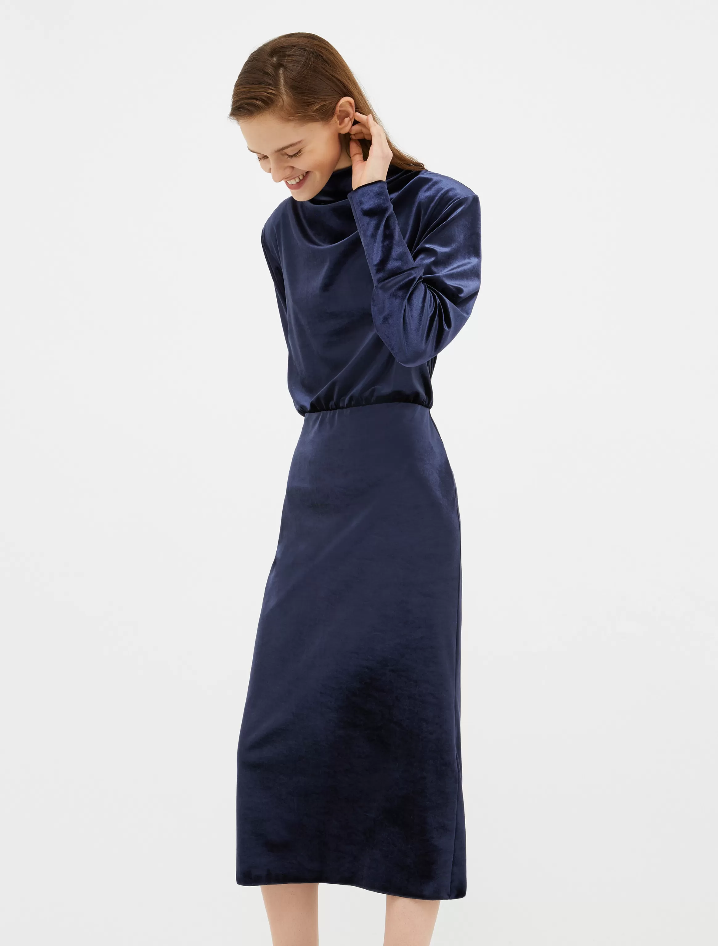 Velvet-jersey midi dress*Max&Co Shop