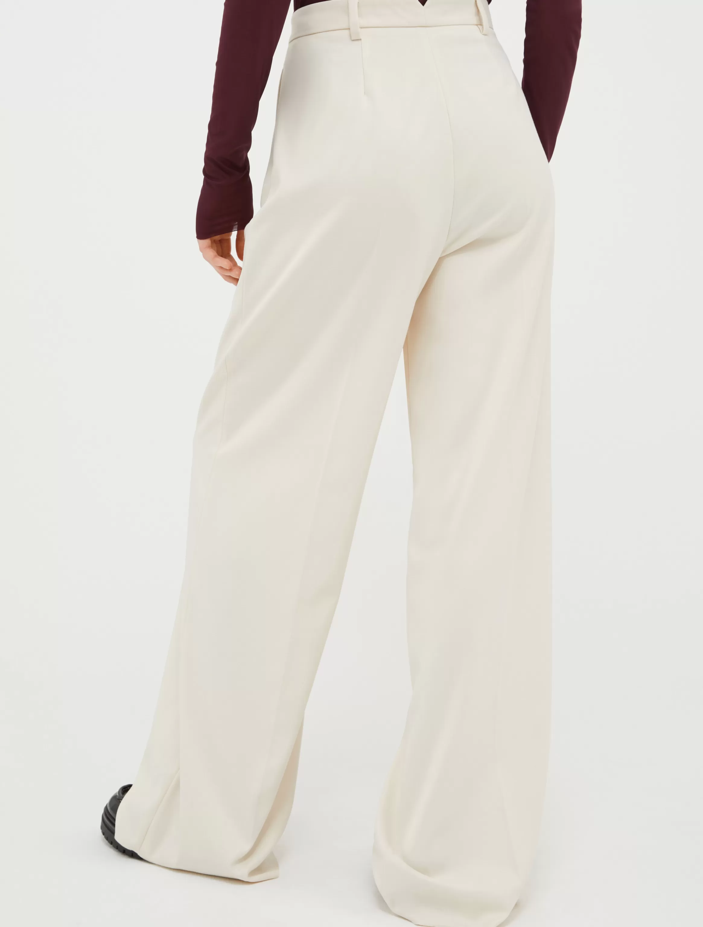 Wide-fit flannel trousers*Max&Co Online