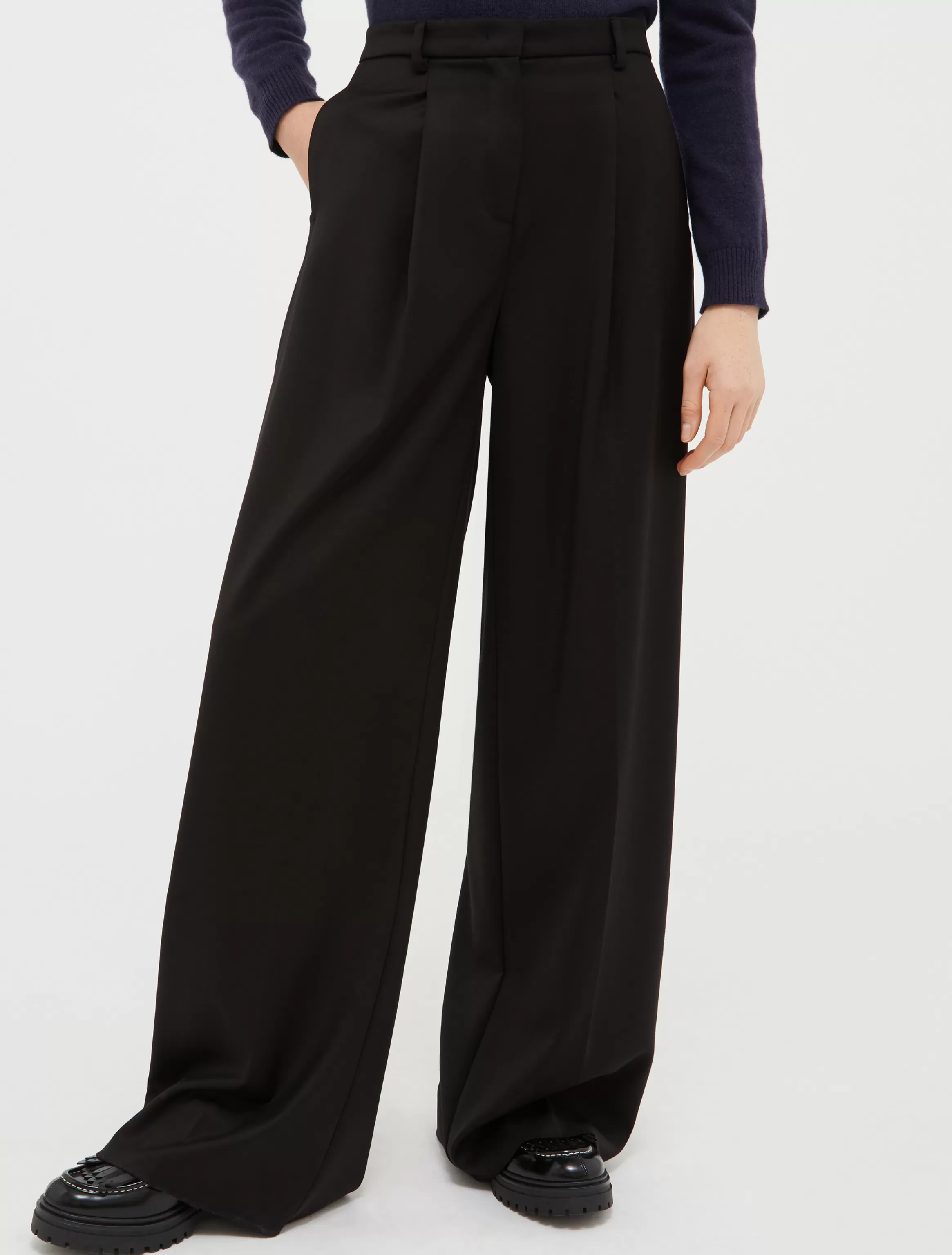 Wide-fit flannel trousers*Max&Co Cheap