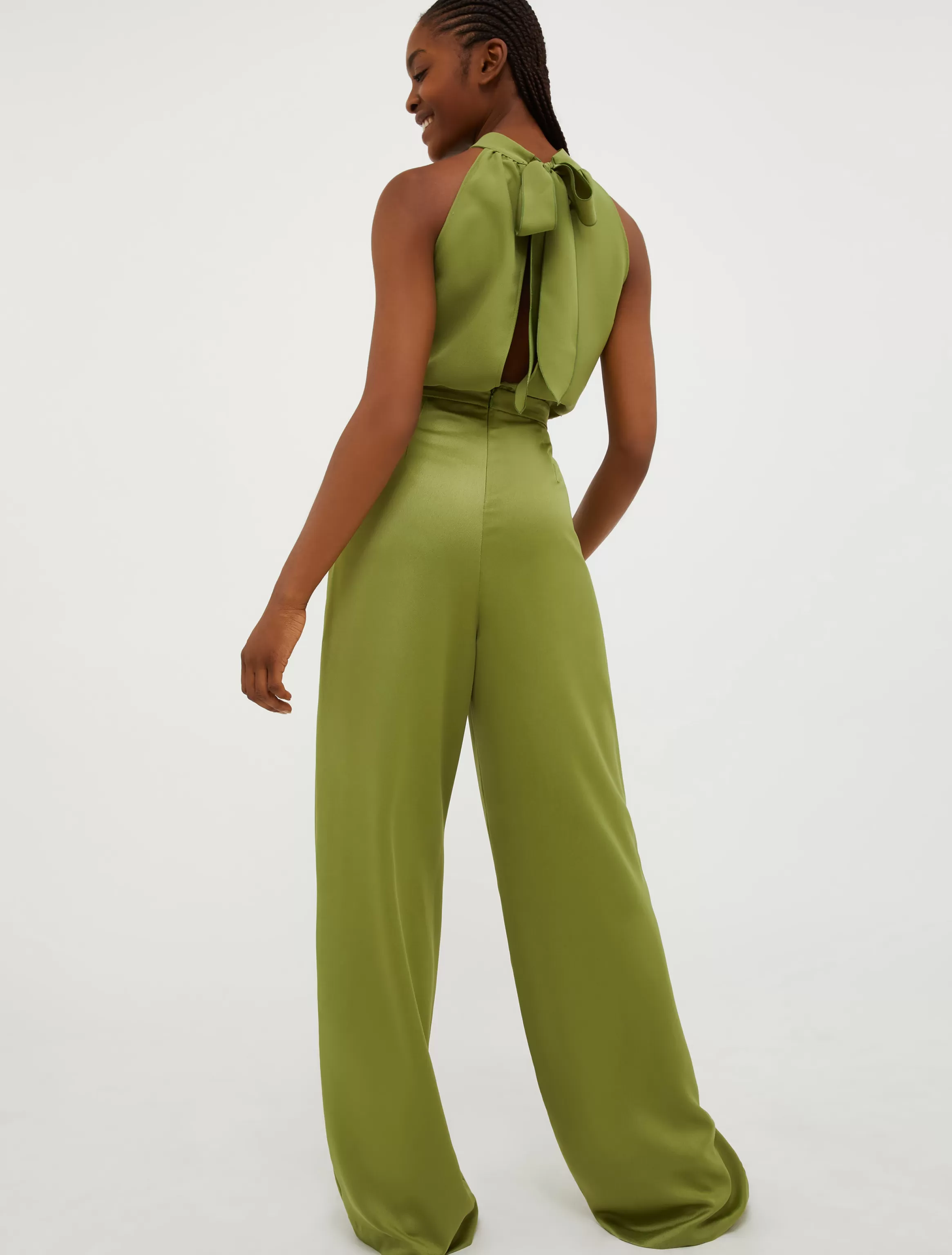 Wide-leg envers-satin jumpsuit*Max&Co Cheap