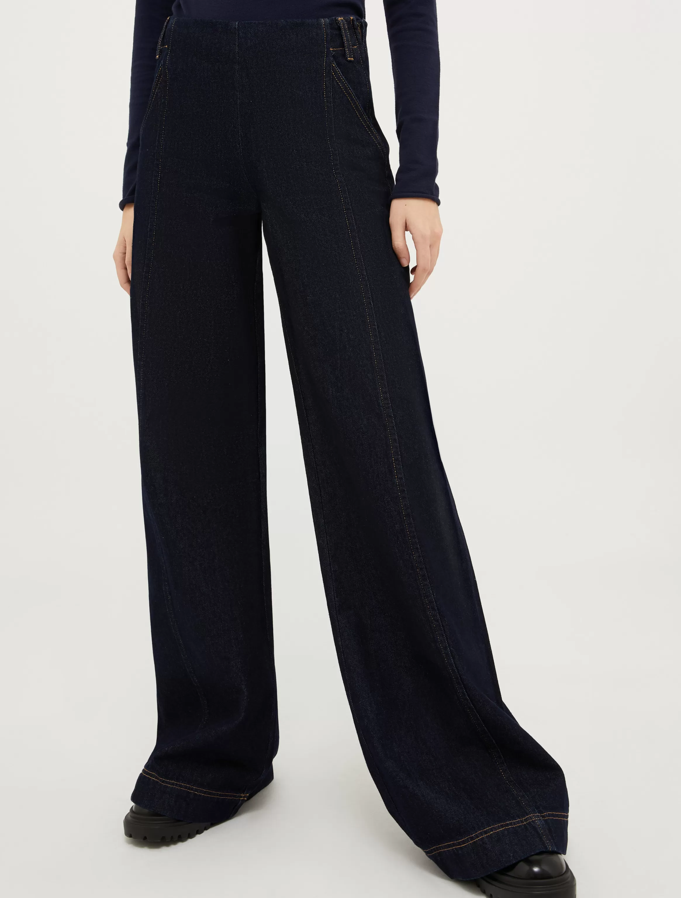 Wide-leg palazzo jeans*Max&Co Cheap