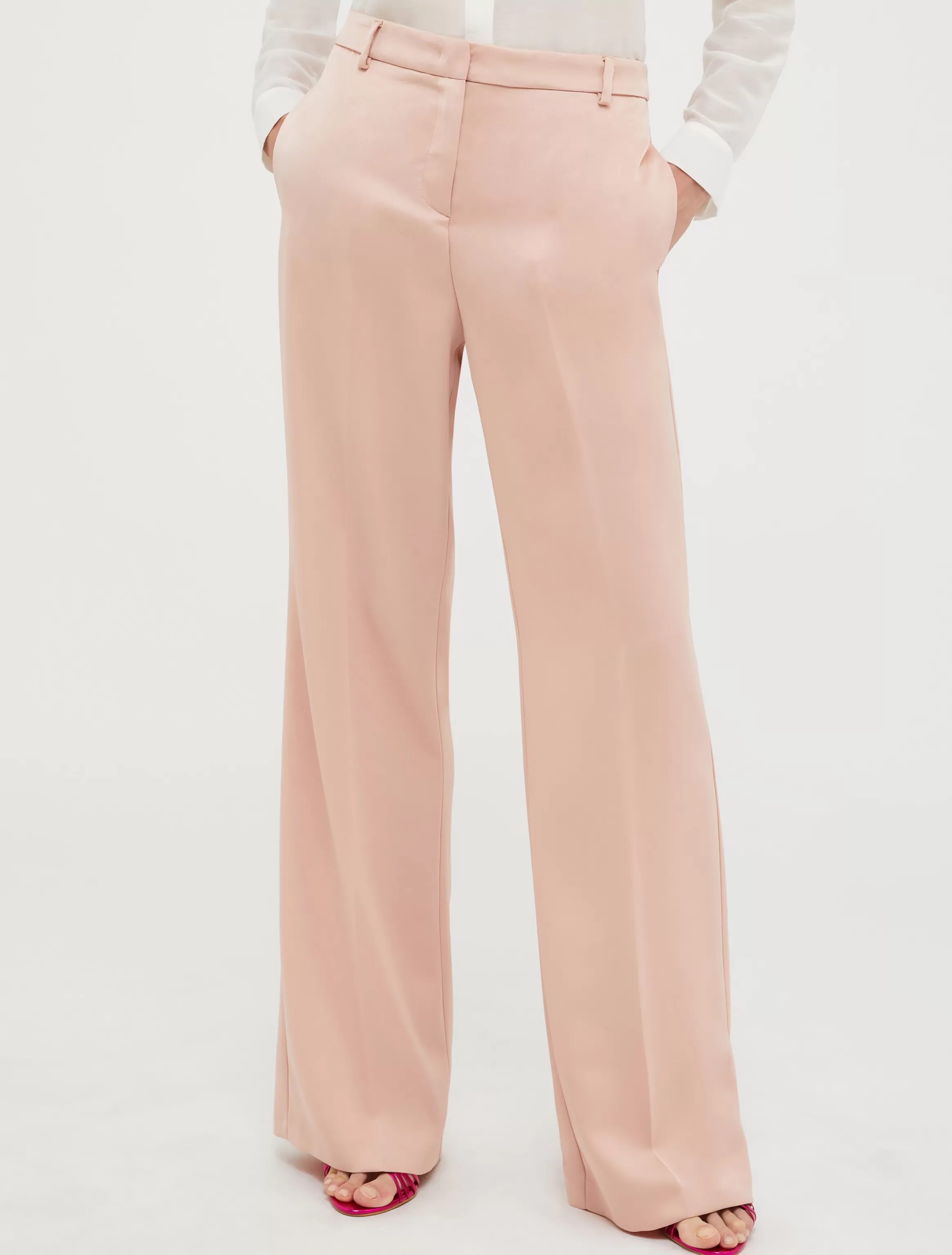 Wide-leg satin trousers*Max&Co Hot