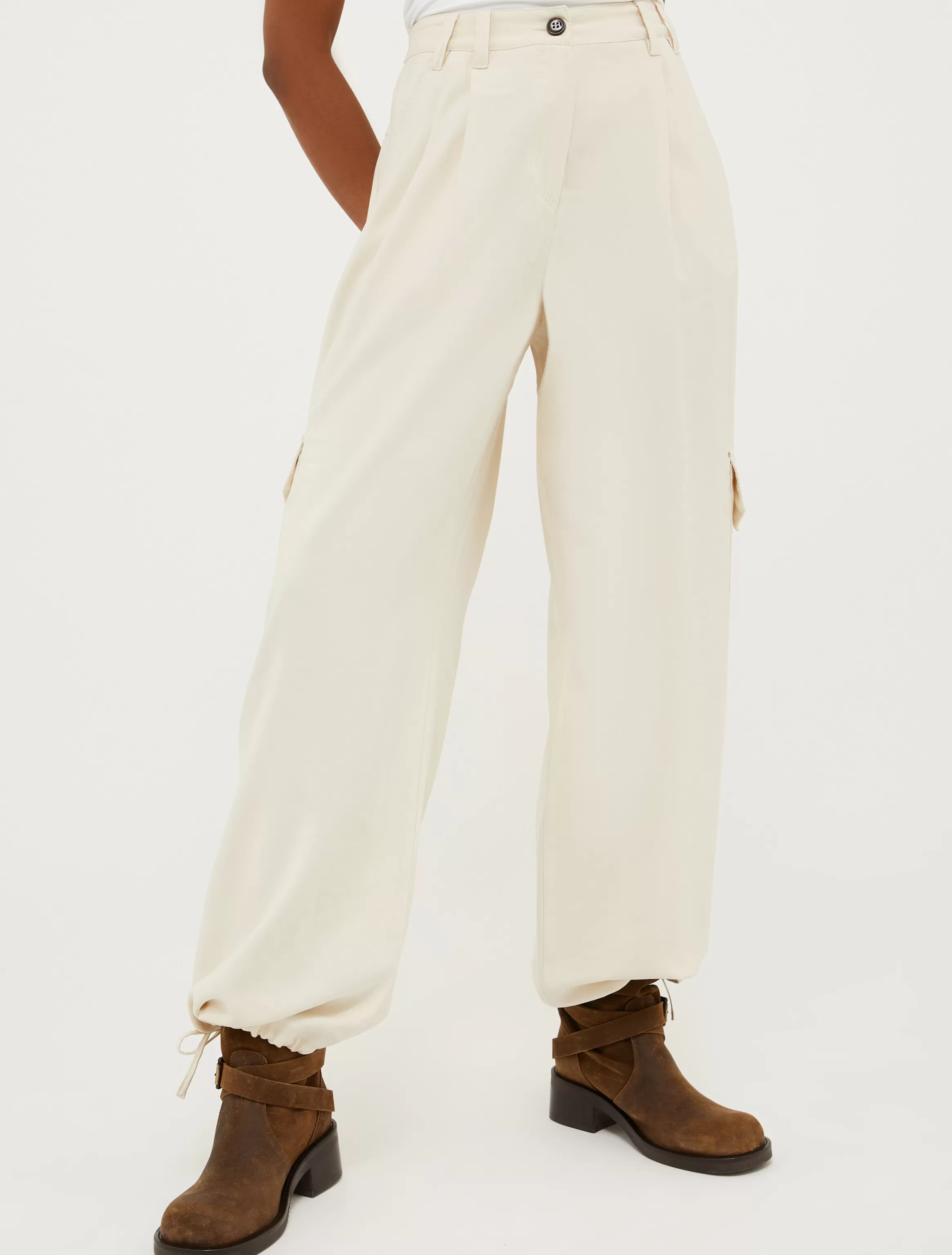 Wide-leg twill cargo trousers*Max&Co Best