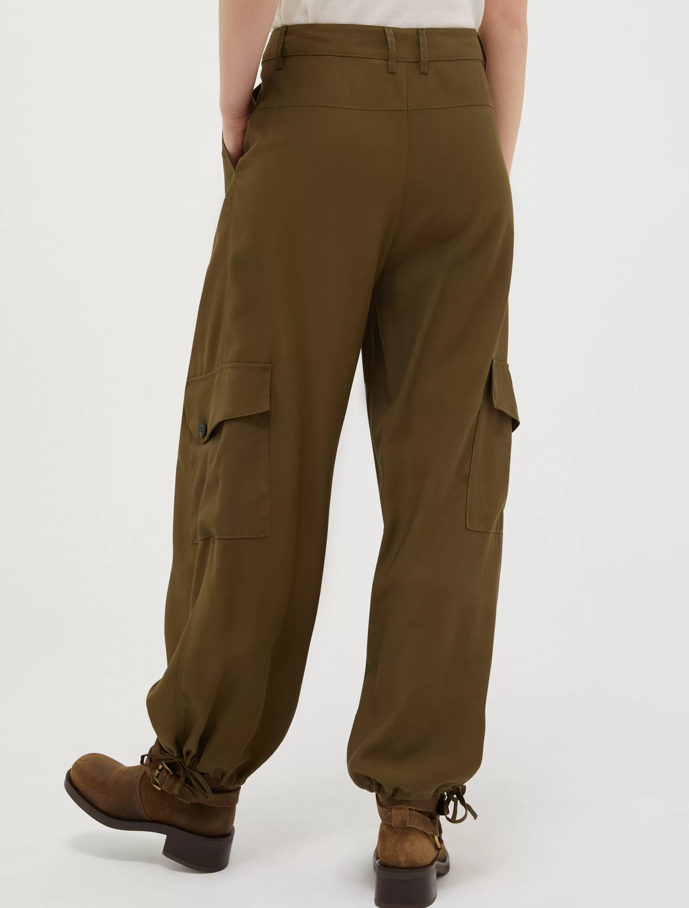 Wide-leg twill cargo trousers*Max&Co Best Sale