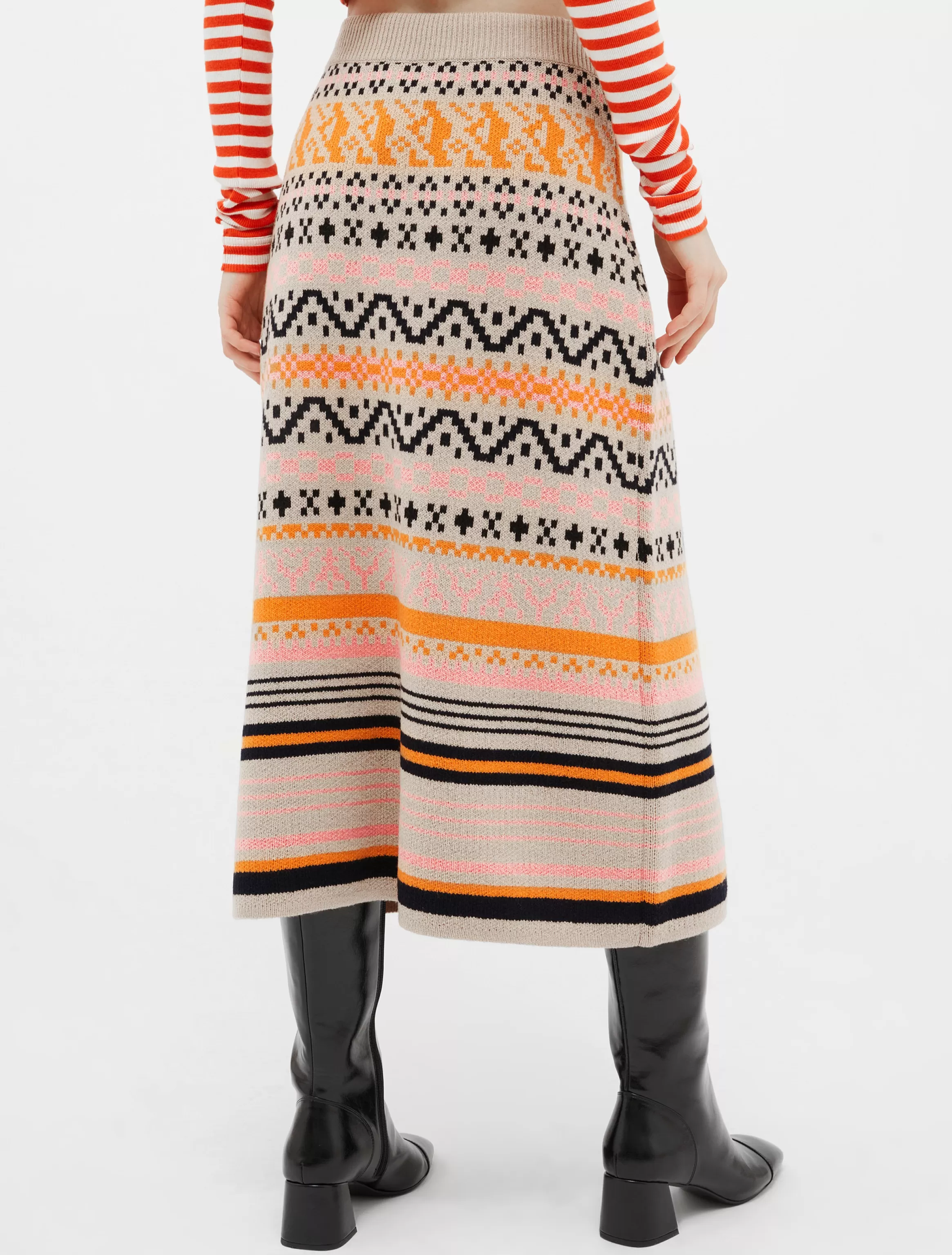 Wool-blend jacquard midi skirt*Max&Co Store